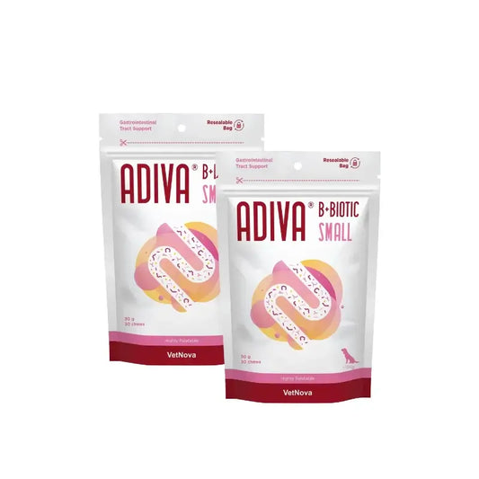 Vetnova Adiva B+Biotic Small, 30 friandises à mâcher, lot de 2