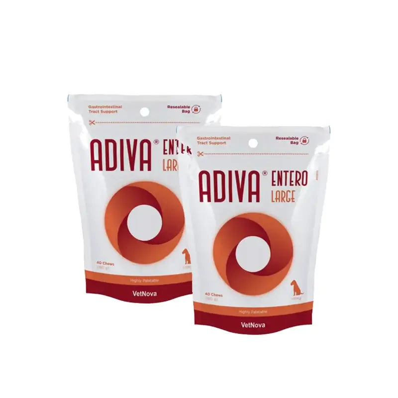 Vetnova Adiva Entero Large, 40 friandises à mâcher, lot de 2