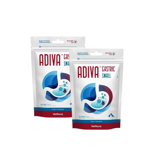 Vetnova Adiva Gastric Small, 30 comprimés à mâcher, lot de 2