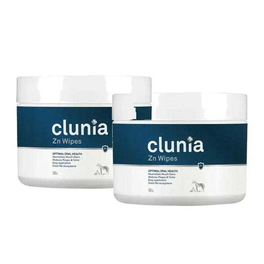 Vetnova Clunia Zn lingettes dentaires 100 unités, lot de 2