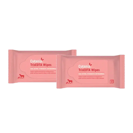 Vetnova Cutania TrisEDTA Wipes, 24 lingettes, lot de 2