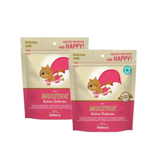 Vetnova Multiva Active Defense pour chats, 45 comprimés à mâcher, lot de 2
