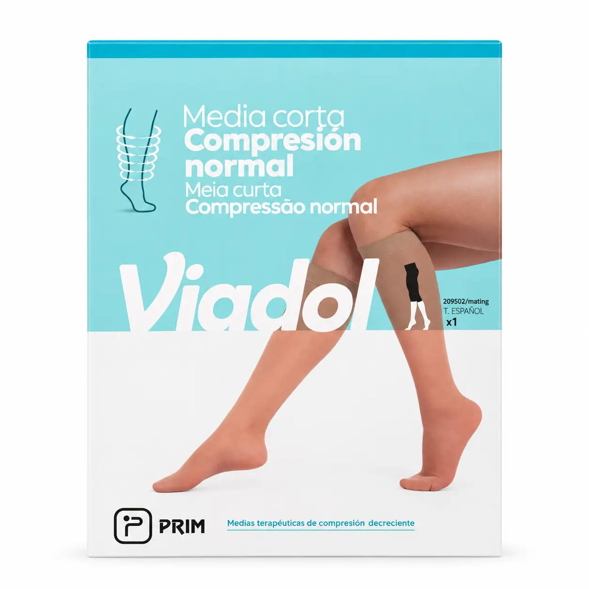 VIADOL Bas normal beige taille extra