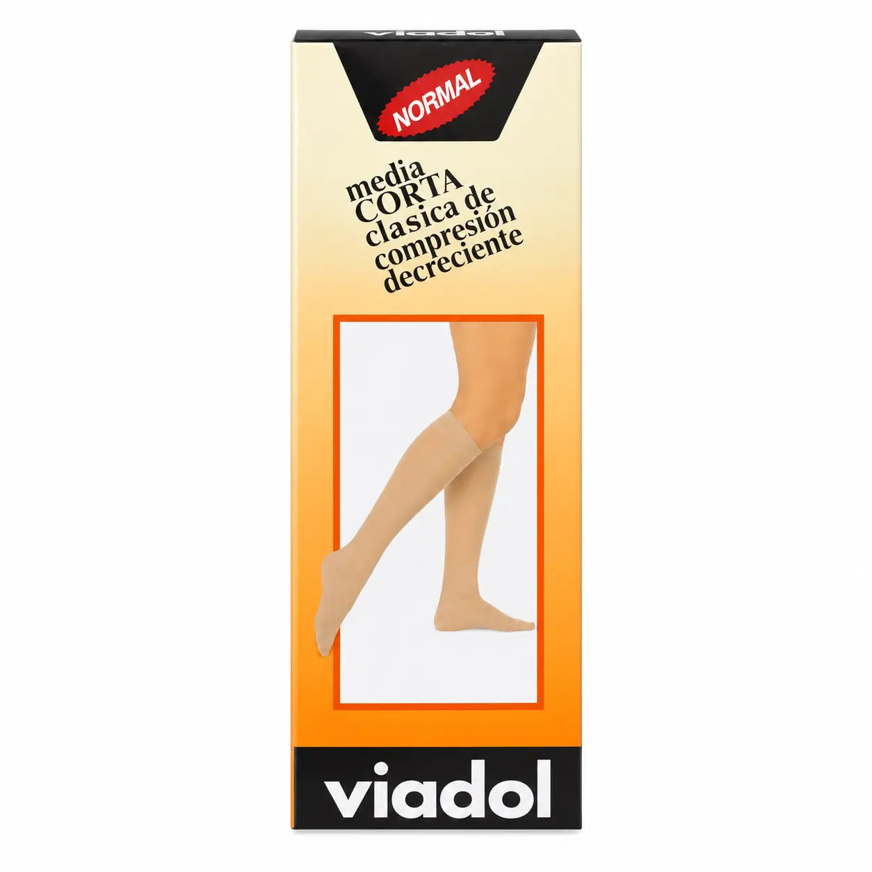 VIADOL Bas court beige normal taille petite