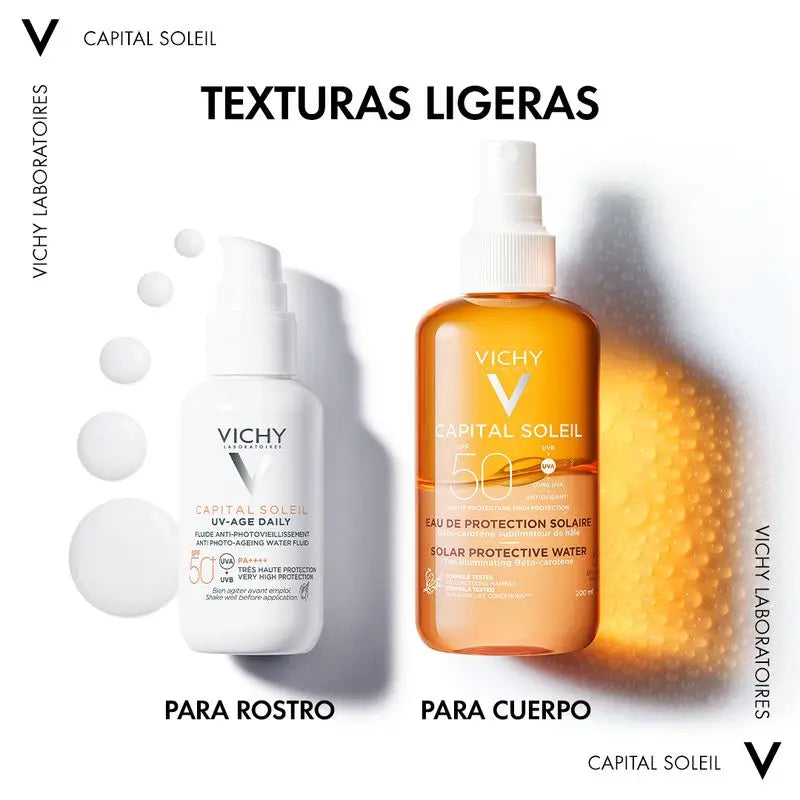Vichy Capital Soleil Eau solaire protectrice SPF 50 Éclat, 200 ml