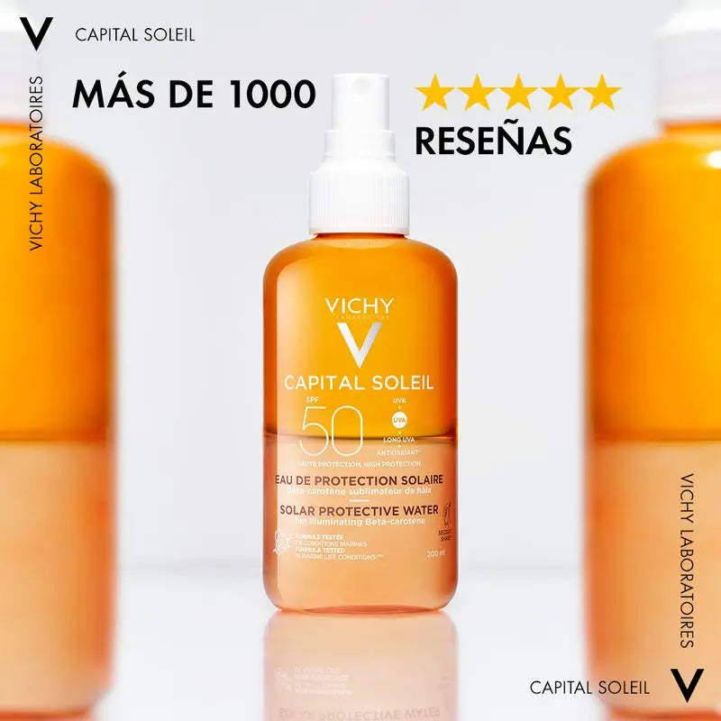 Vichy Capital Soleil Eau solaire protectrice SPF 50 Éclat, 200 ml