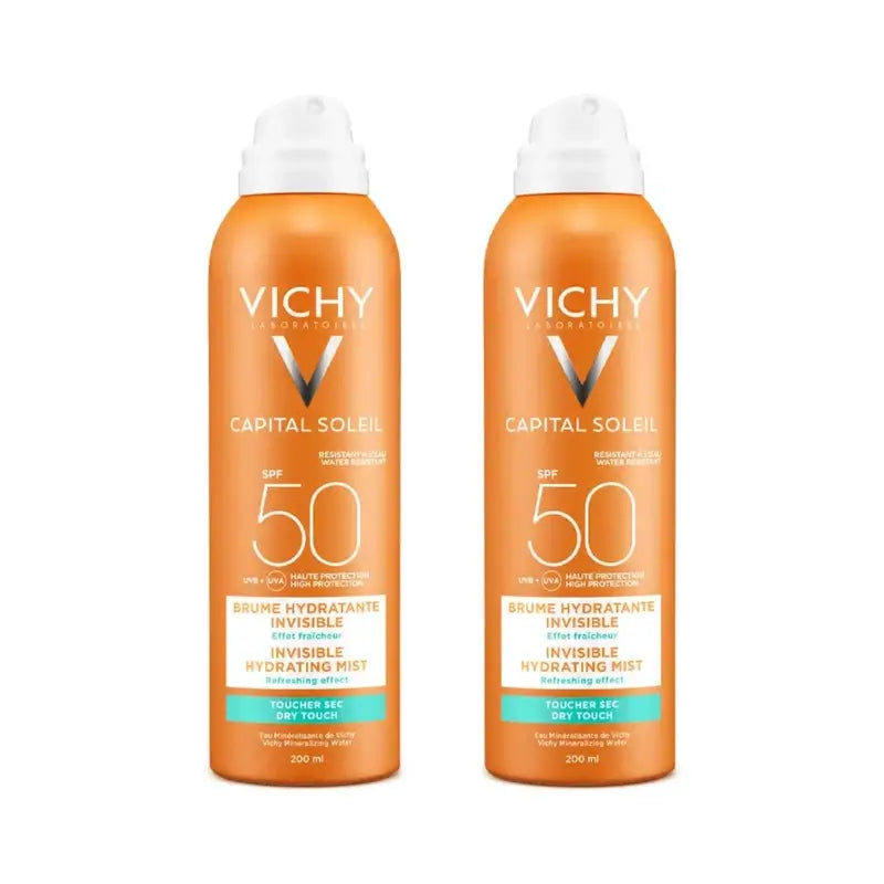 Vichy Capital Soleil Brume Hydratante Invisible Spf 50, 2X200 Ml