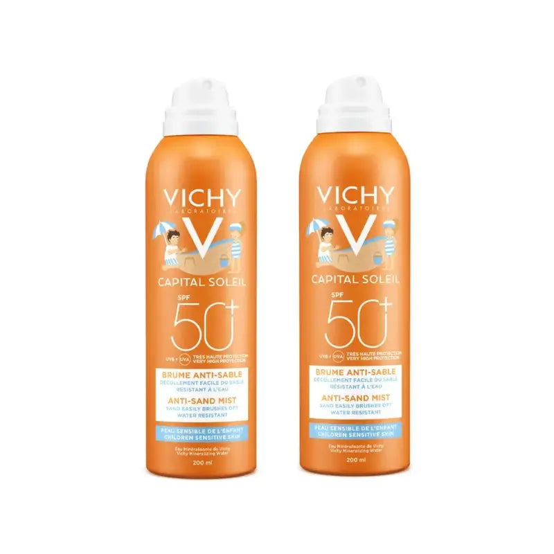 Vichy Capital Soleil Brume solaire anti-rayures pour enfants Spf 50+, 2X200 Ml