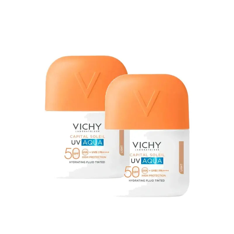 Vichy Capital Soleil UV Aqua Fluide Teinte Claire SPF50 50 ml, lot de 2