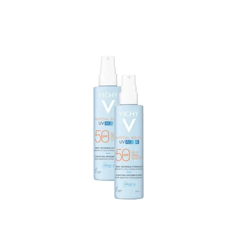 Vichy Capital Soleil UV Aqua Spray Invisible SPF50 200 ml, lot de 2