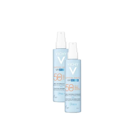 Vichy Capital Soleil UV Aqua Spray Invisible SPF50 200 ml, lot de 2