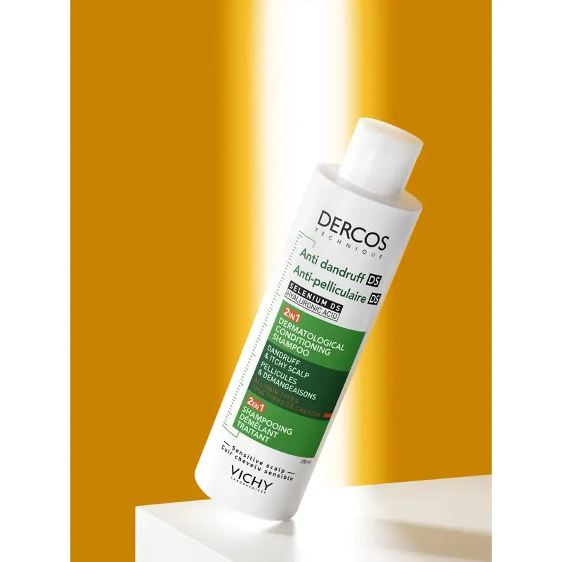 Vichy Dercos Shampooing revitalisant antipelliculaire Ds 2 en 1, 200 ml