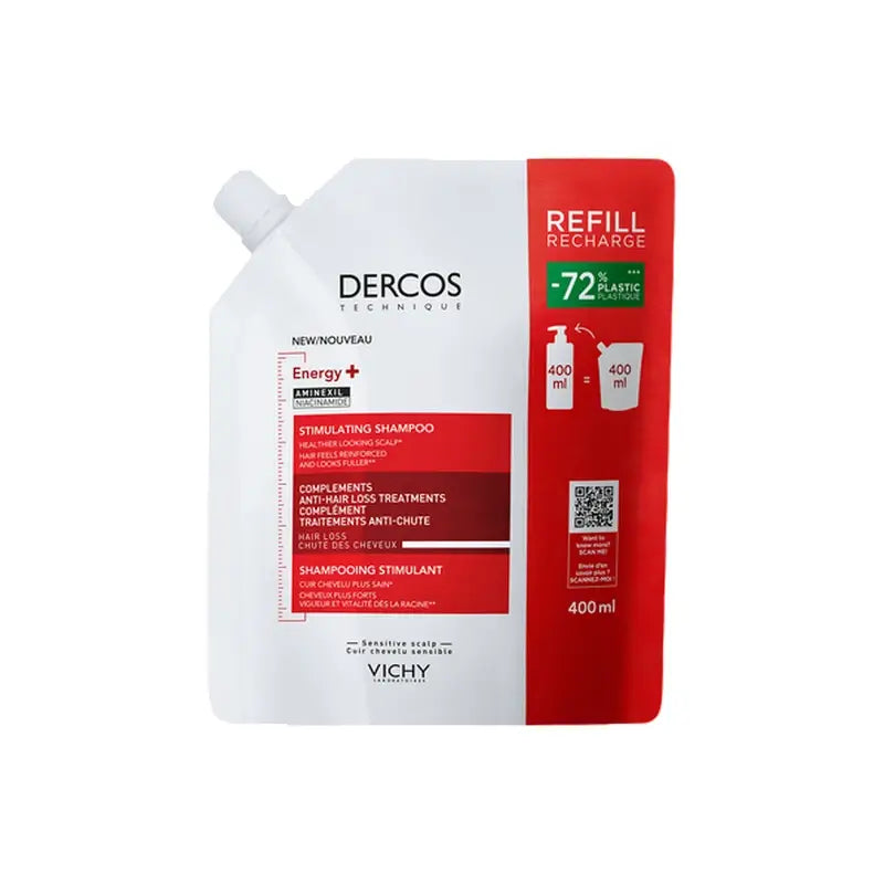 Vichy Dercos Shampooing Ecorefill Energy+, 400 ml