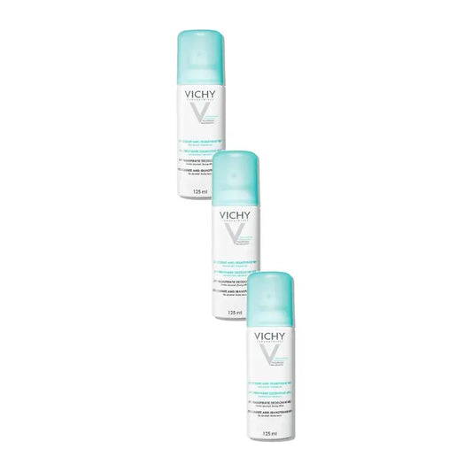 Vichy Déodorant anti-transpirant 48 h en spray, 125 ml, lot de 3