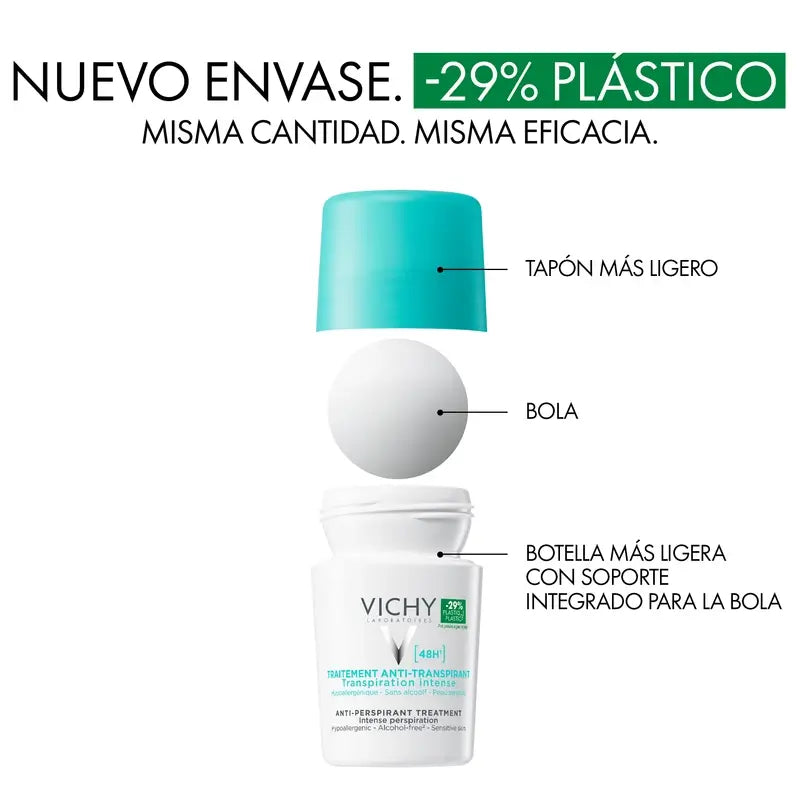 Vichy Déodorant Traitement Anti-Transpirant 48H Roll-On 50 ml