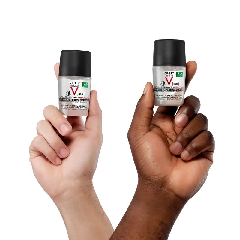 Vichy Homme 48H Déodorant Roll-On Anti-Transpirant et Anti-Points 50 ml