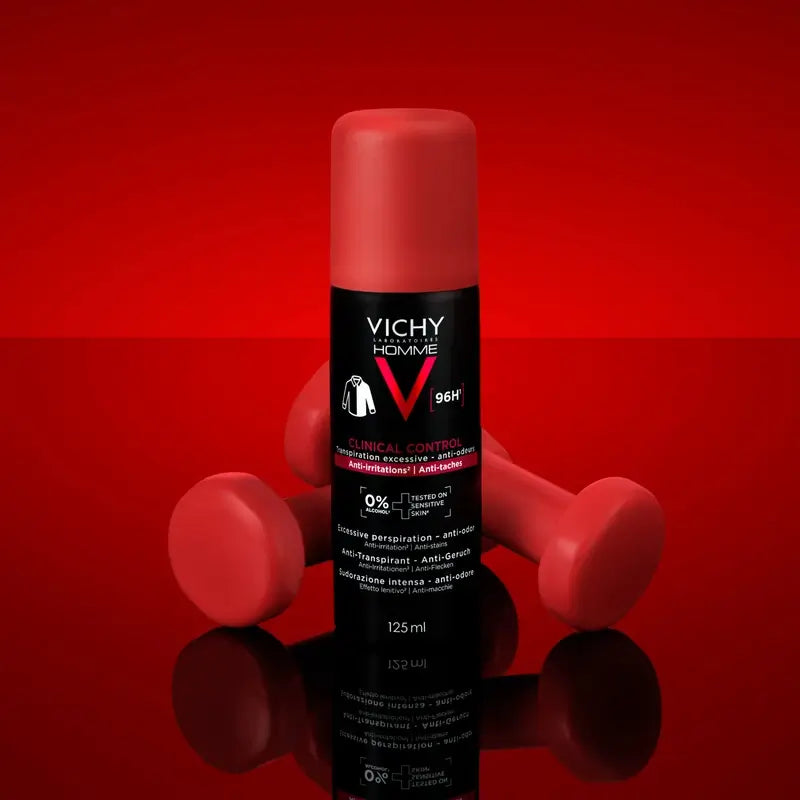Vichy Homme Clinical Control 96h Déodorant anti-transpirant en spray, 125 ml