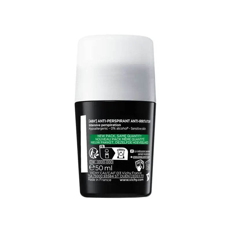 Vichy Homme Déodorant 48H Peau Sensible Roll-On 50 ml