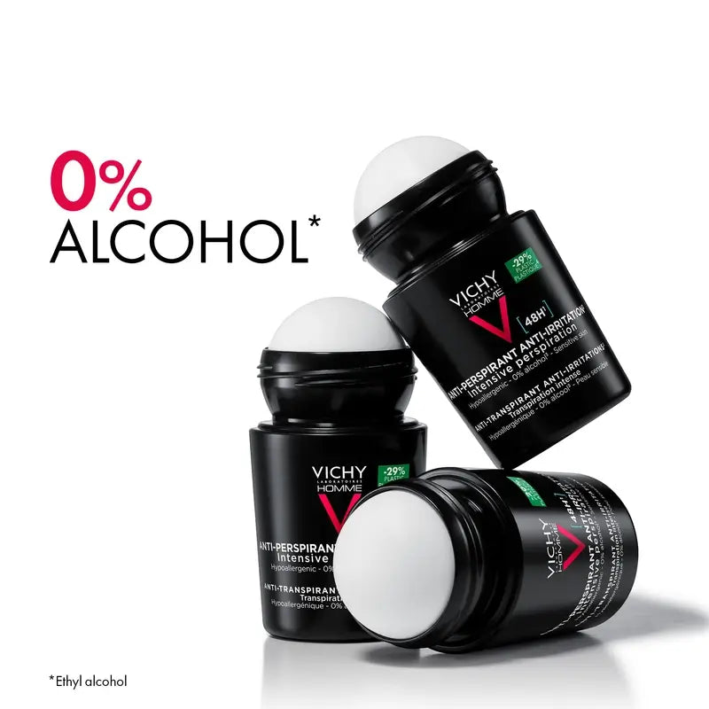 Vichy Homme Déodorant 48H Peau Sensible Roll-On 50 ml