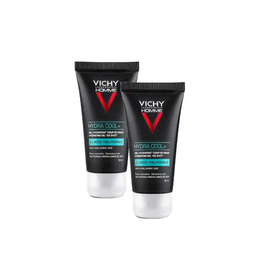 Vichy Homme Hydra Cool+ Crème visage anti-fatigue pour homme 40 ml, lot de 2