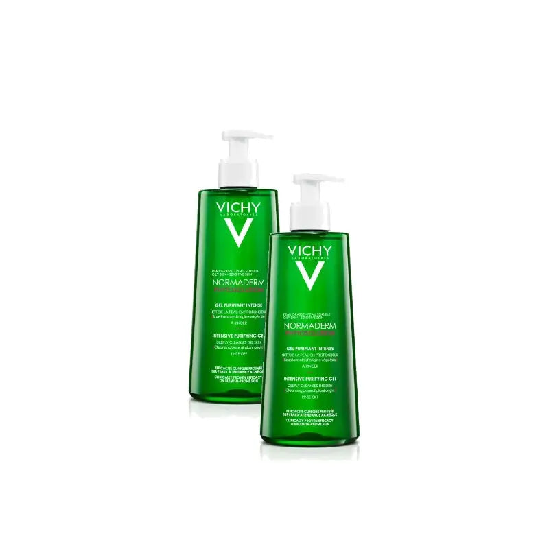 Vichy Normaderm Phytosolution Gel Nettoyant Purifiant à l'acide salicylique 400 ml, lot de 2