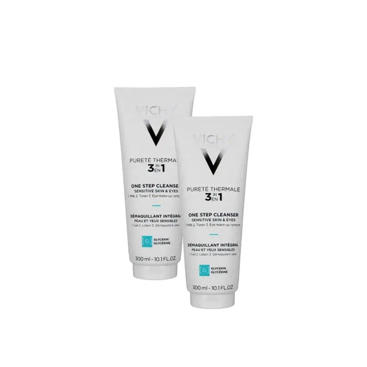 Vichy Pureté Thermale Démaquillant complet 3 en 1 300 ml, lot de 2