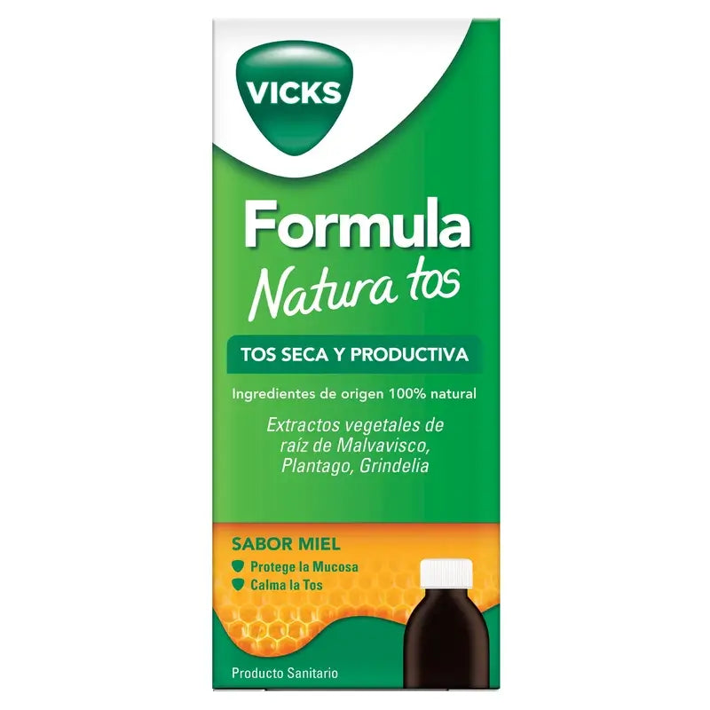 Vicks Formula Natura Toux sèche et productive, 140 ml