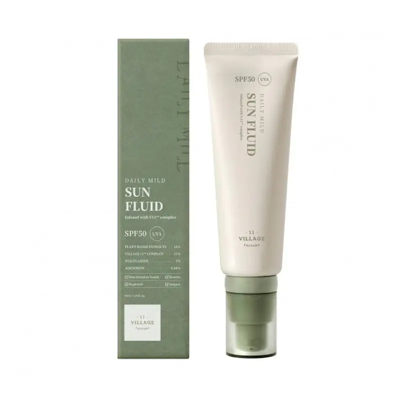 Village 11 Factory Fluide solaire doux quotidien, 50 ml