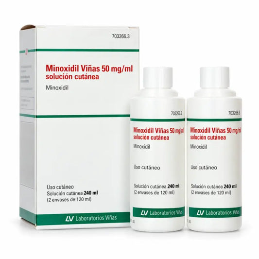 Minoxidil Viñas 50 Mg/ml Minoxidil Cutaneous Solution 2 Flacons de 120 ml