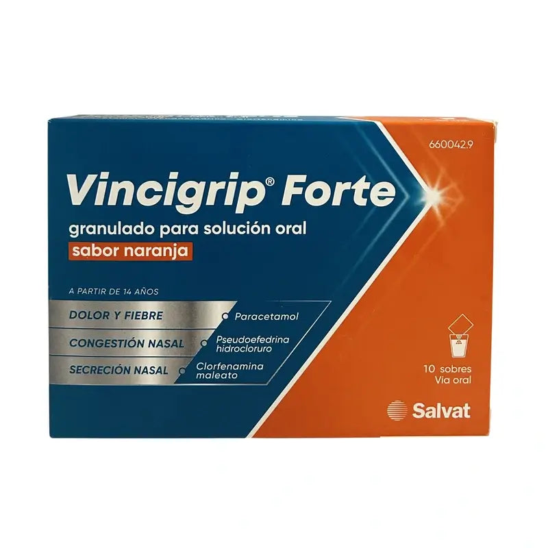 Vincigrip Forte Solution Orale Orange 10 sachets