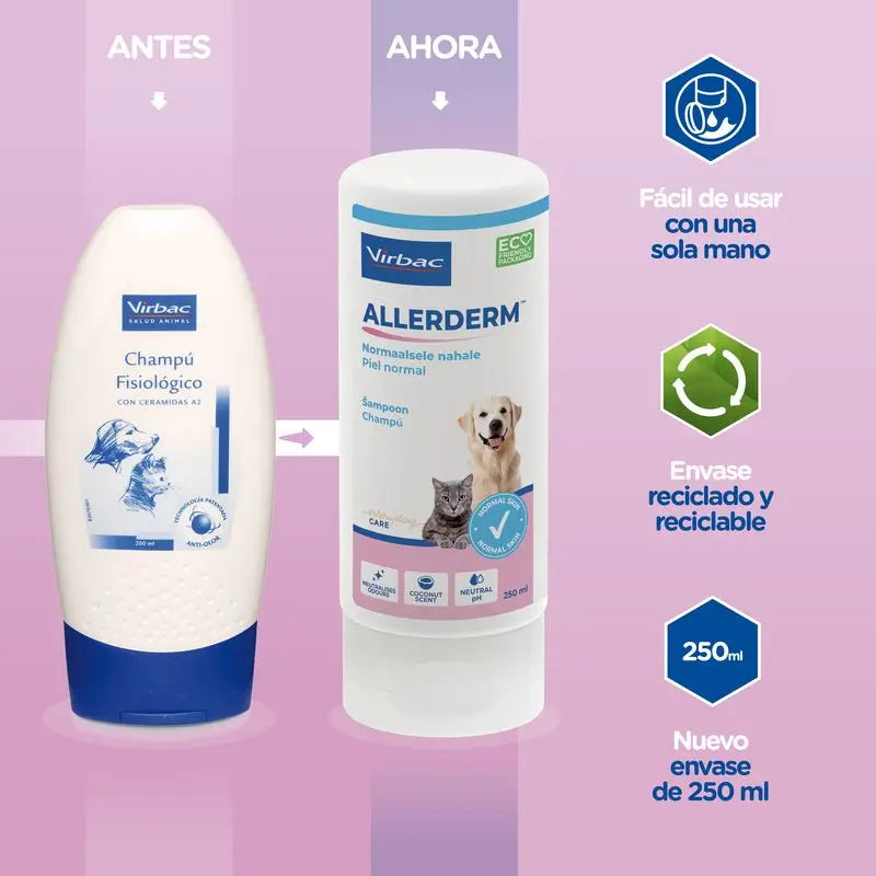 Virbac Allerderm Shampooing Peau Normale 250 Ml