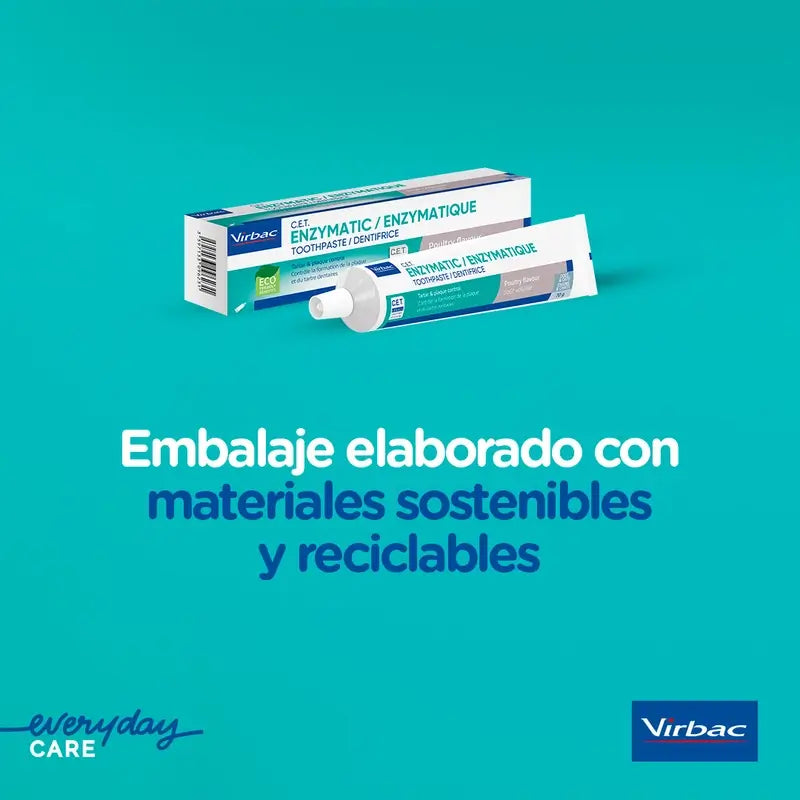 Virbac Cet Kit Brosse + Dentifrice Enzymatique 70 gr Pour Animaux de Compagnie