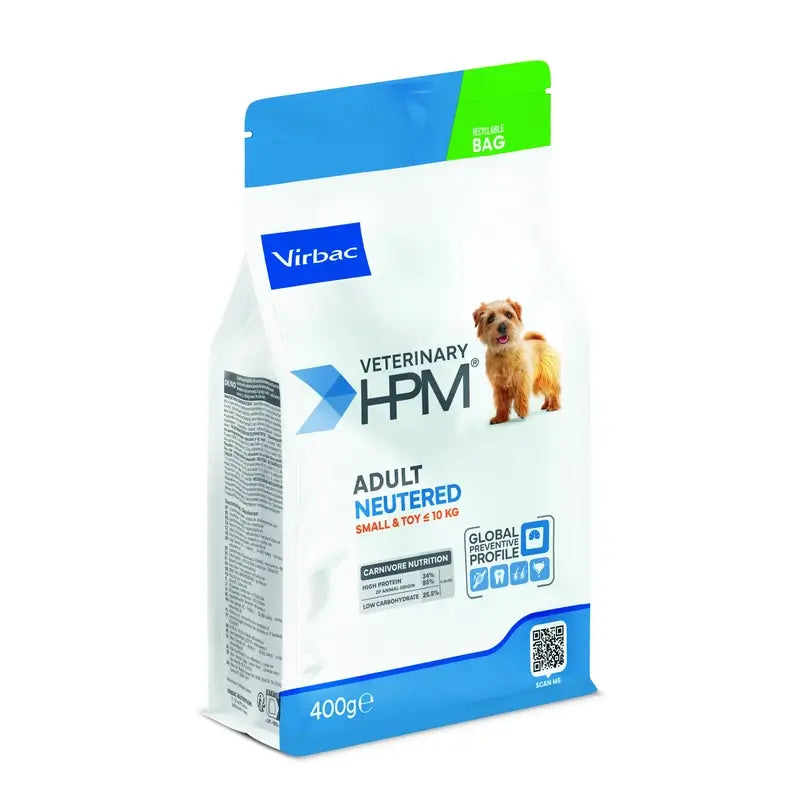 Virbac Hpm Adult Dog Neutered Small & Toy 400g, nourriture pour chiens