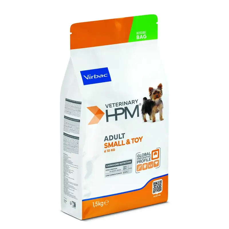 Virbac Hpm Adult Dog Small & Toy 1,5kg, nourriture pour chiens
