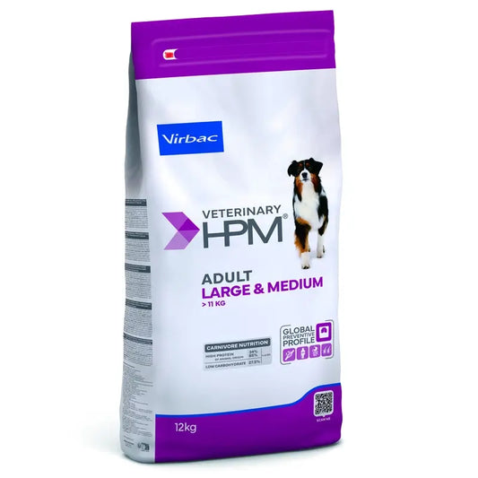Virbac Hpm Adult Large & Medium 12 Kg Croquettes pour chiens, croquettes pour chiens