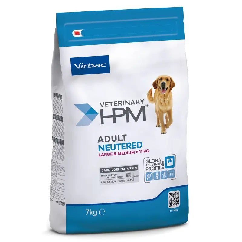 Virbac Hpm Canine Adult Neutered Large Medium Medium 7Kg, nourriture pour chien