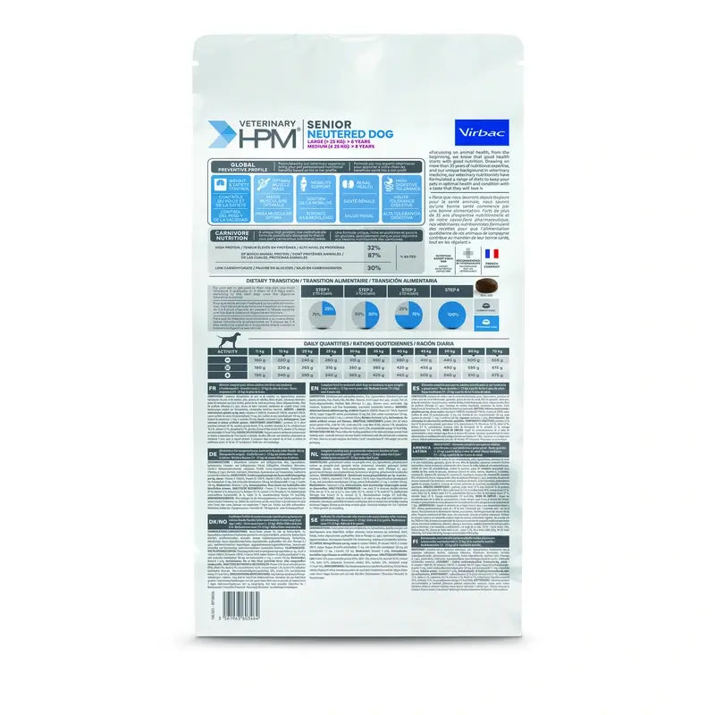 Virbac Hpm Senior Neutered Dog 3Kg Croquettes pour chiens, croquettes pour chiens, croquettes pour chiens