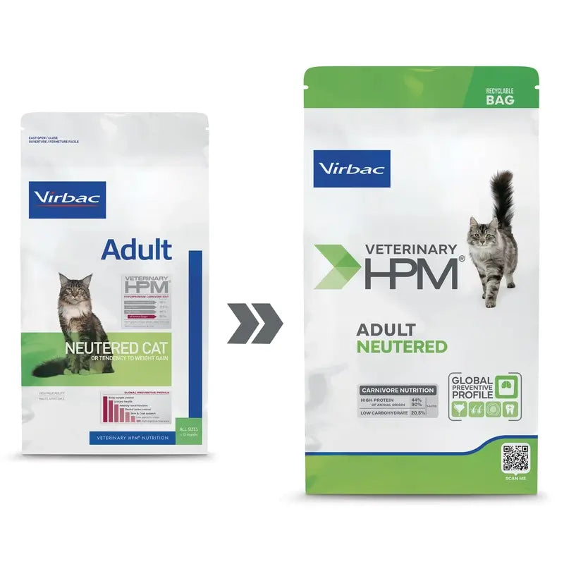 Virbac Hpm Feline Adult Neutered 12Kg, nourriture pour chat