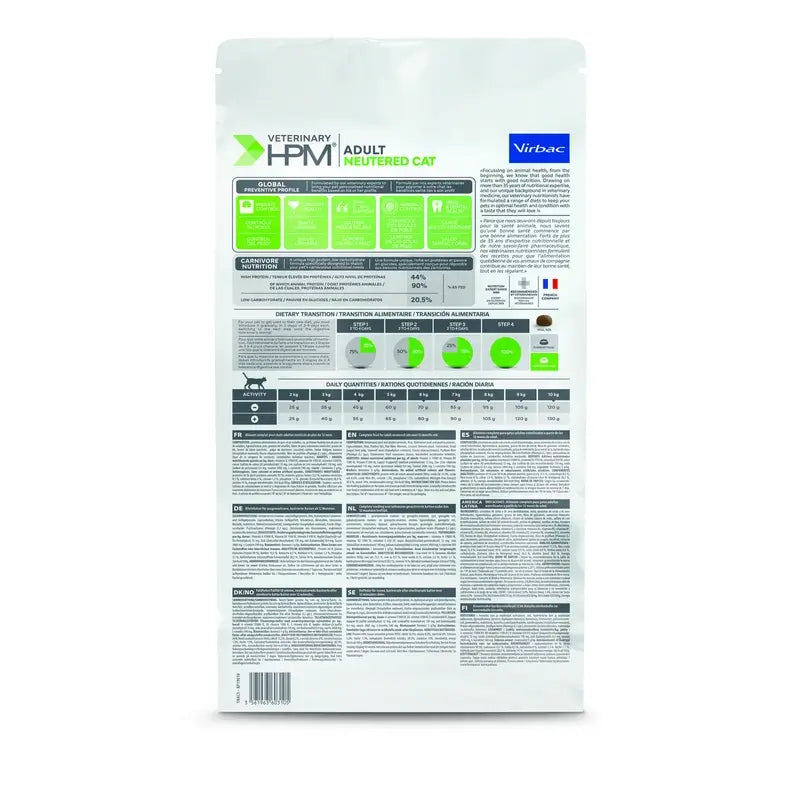 Virbac Hpm Sterilised Cat Adult Food 3 Kg, cat food