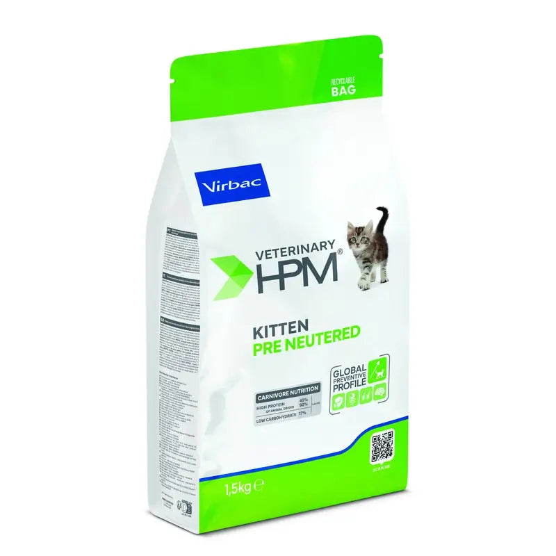 Virbac Hpm Junior Croquettes stérilisées pour chat 1,5 Kg, croquettes pour chat