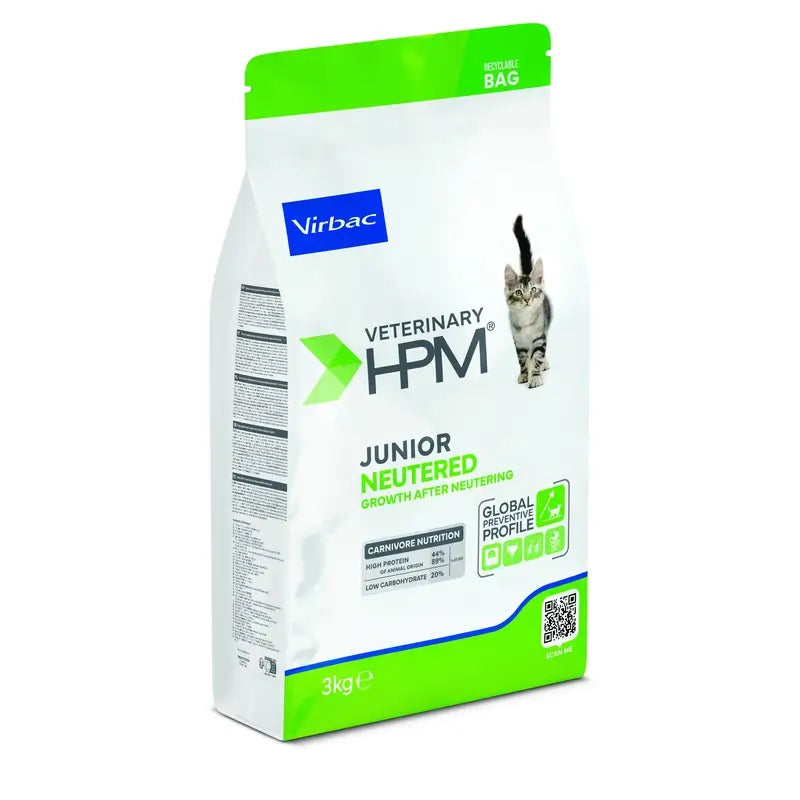 Virbac Hpm Junior Croquettes stérilisées pour chat 3 Kg, croquettes pour chat