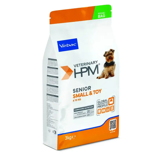 Virbac Hpm Senior Dog Small & Toy 3kg, nourriture pour chiens