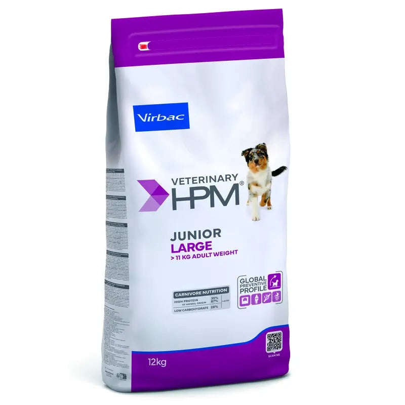 Virbac Veterinary HPM Junior Large Dog, 12 kg, nourriture pour chiens
