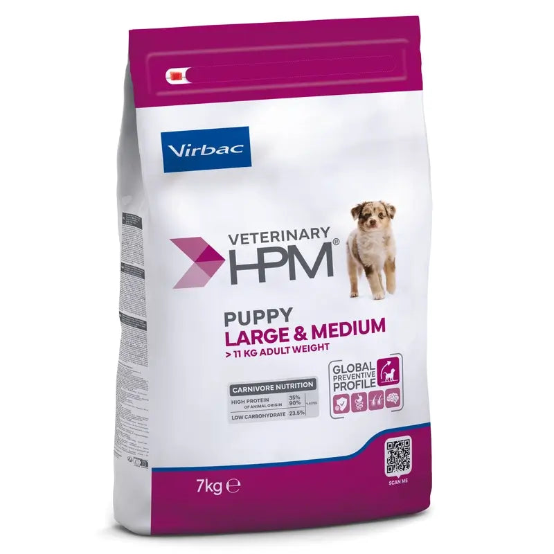 Virbac Veterinary HPM Puppy Large & Medium Dog , 7 kg, nourriture pour chien