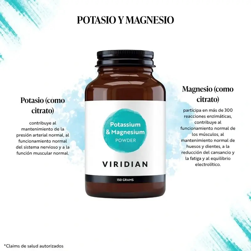 Viridian Citrate de potassium et de magnésium en poudre, 150 g
