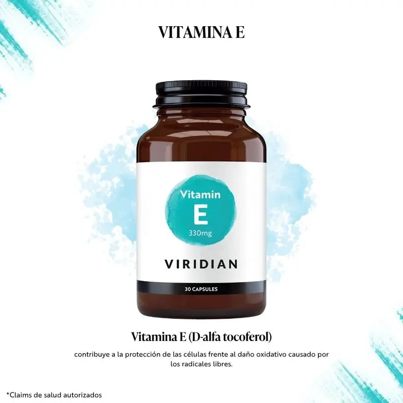 Viridian Vitamin E 330Mg. naturel 30Cap.Veg.