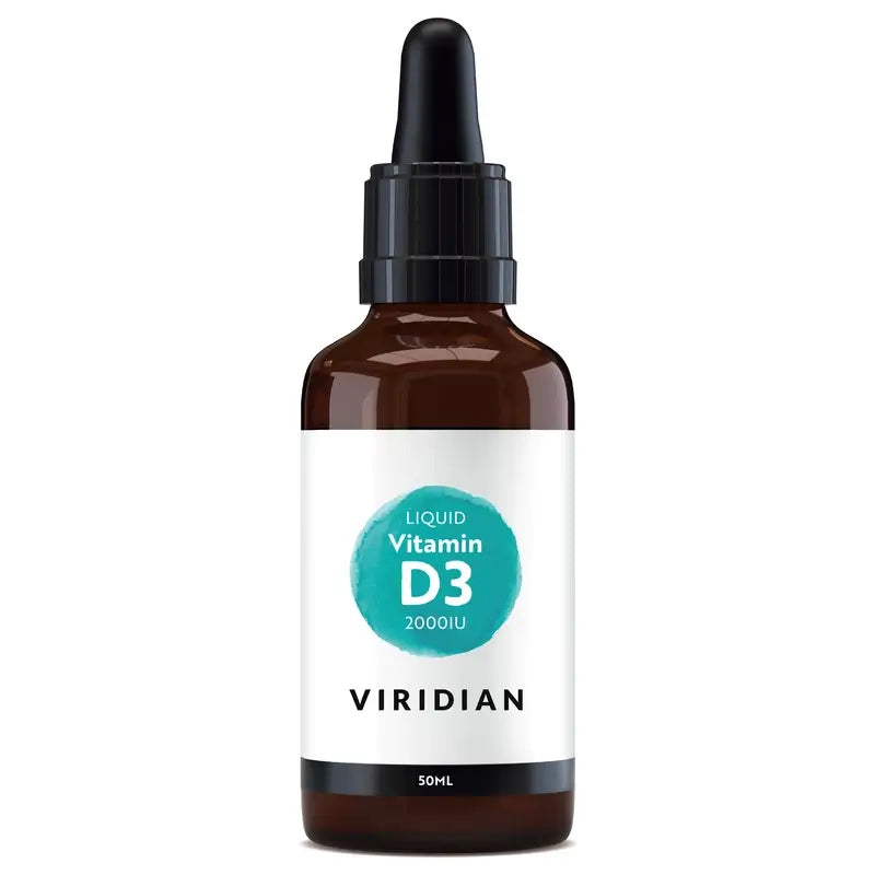Viridian Vitamine D3 2000Iu Liquide Vegan 50Ml.