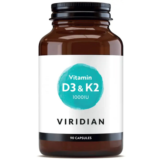 Viridian Vitamines D : Vitamine D3 et K2 - 90 gélules végétales, 90 gélules
