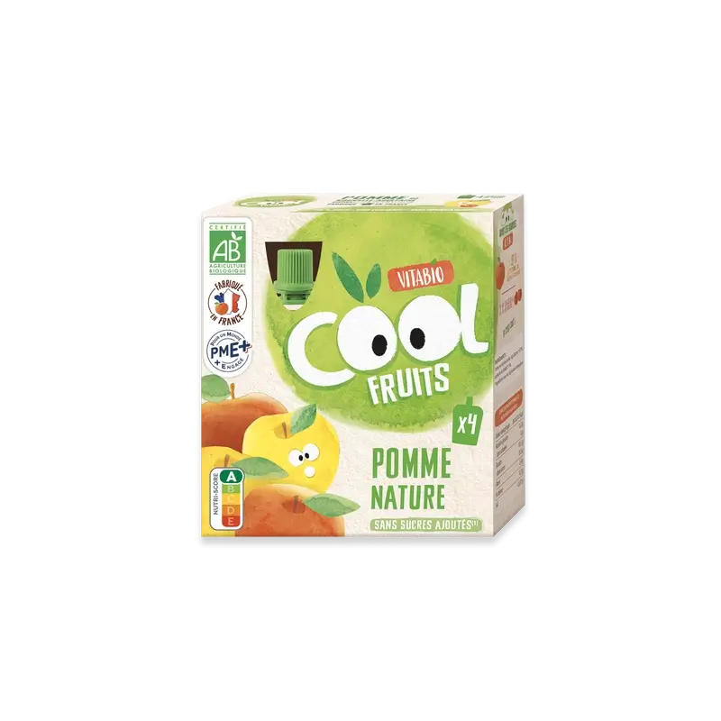 Vitabio Cool Fruits Apple 90 Gr, 4 unités