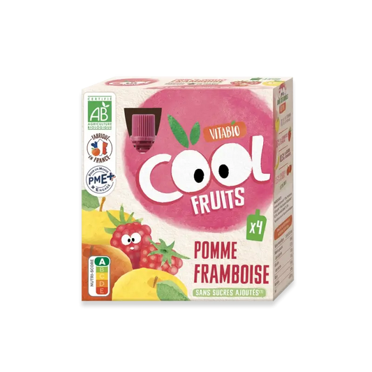 Vitabio Cool Fruits Apple & Raspberry 90 Gr, 4 unités